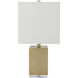 Anita 21 inch 60 watt Gold/White Table Lamp Portable Light