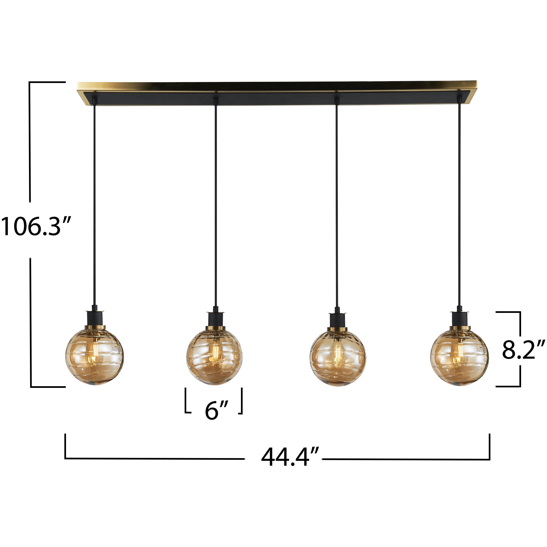 Gem Island Light Ceiling Light in Amber
