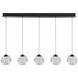 Beluga LED 6 inch Black Multi Port Pendant Ceiling Light