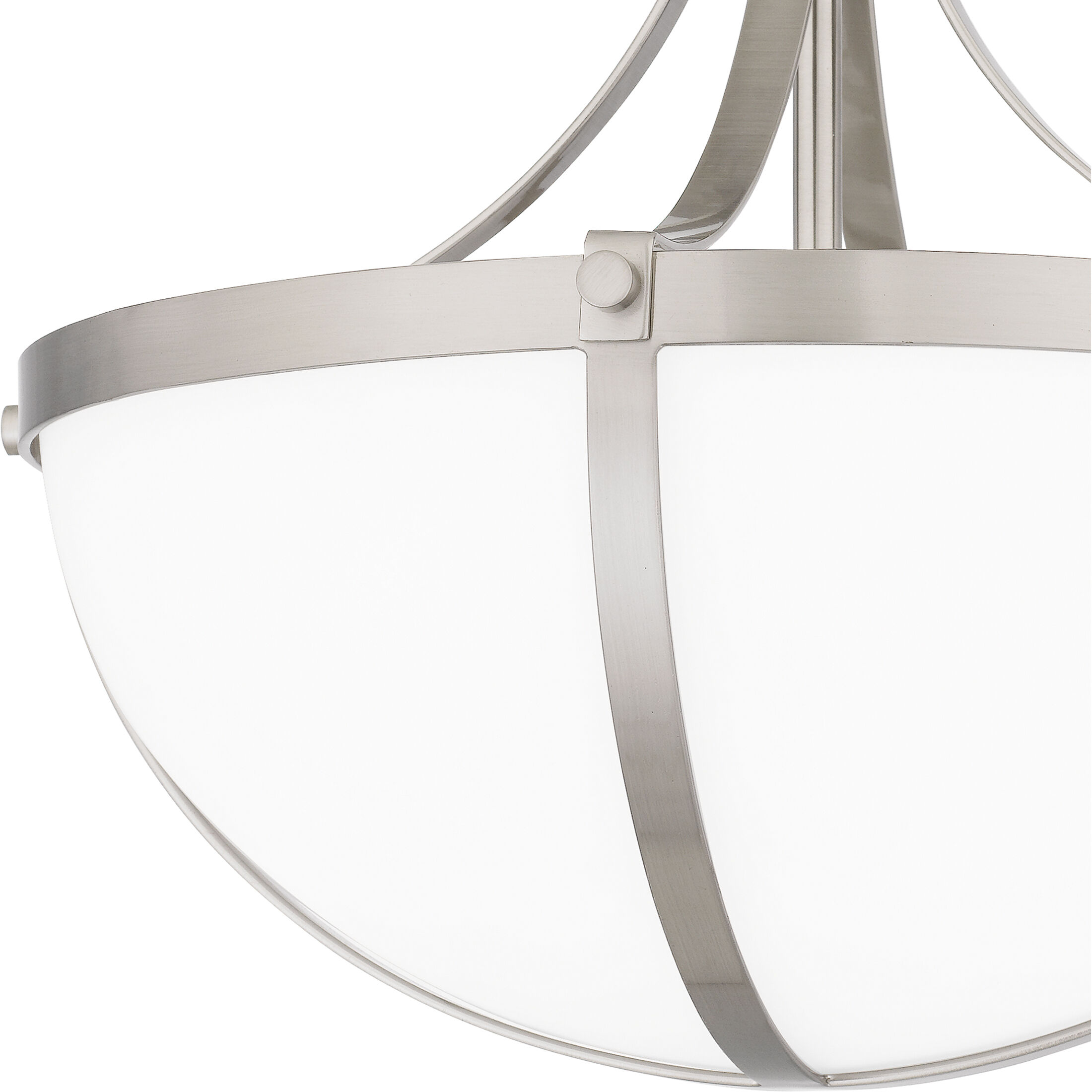 Antebellum 2 Light 14.75 inch Brushed Nickel Semi-Flush Mount Ceiling Light