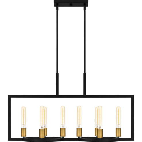 Telfair 8 Light 36 inch Matte Black Island Light Ceiling Light