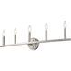 Sawyer 5 Light 32 inch Satin Nickel Vanity Light Wall Light