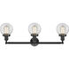 Franklin Restoration Beacon 3 Light 30 inch Oil Rubbed Bronze Bath Vanity Light Wall Light in Clear Glass, Franklin Restoration