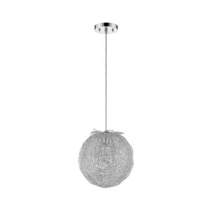 Distratto 1 Light 8 inch Polished Chrome Pendant Ceiling Light