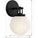 Ortesa 1 Light 6 inch Dark Matte Black Bath Sconce Wall Light