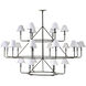 Brantley 24 Light Matte Black Chandelier Ceiling Light