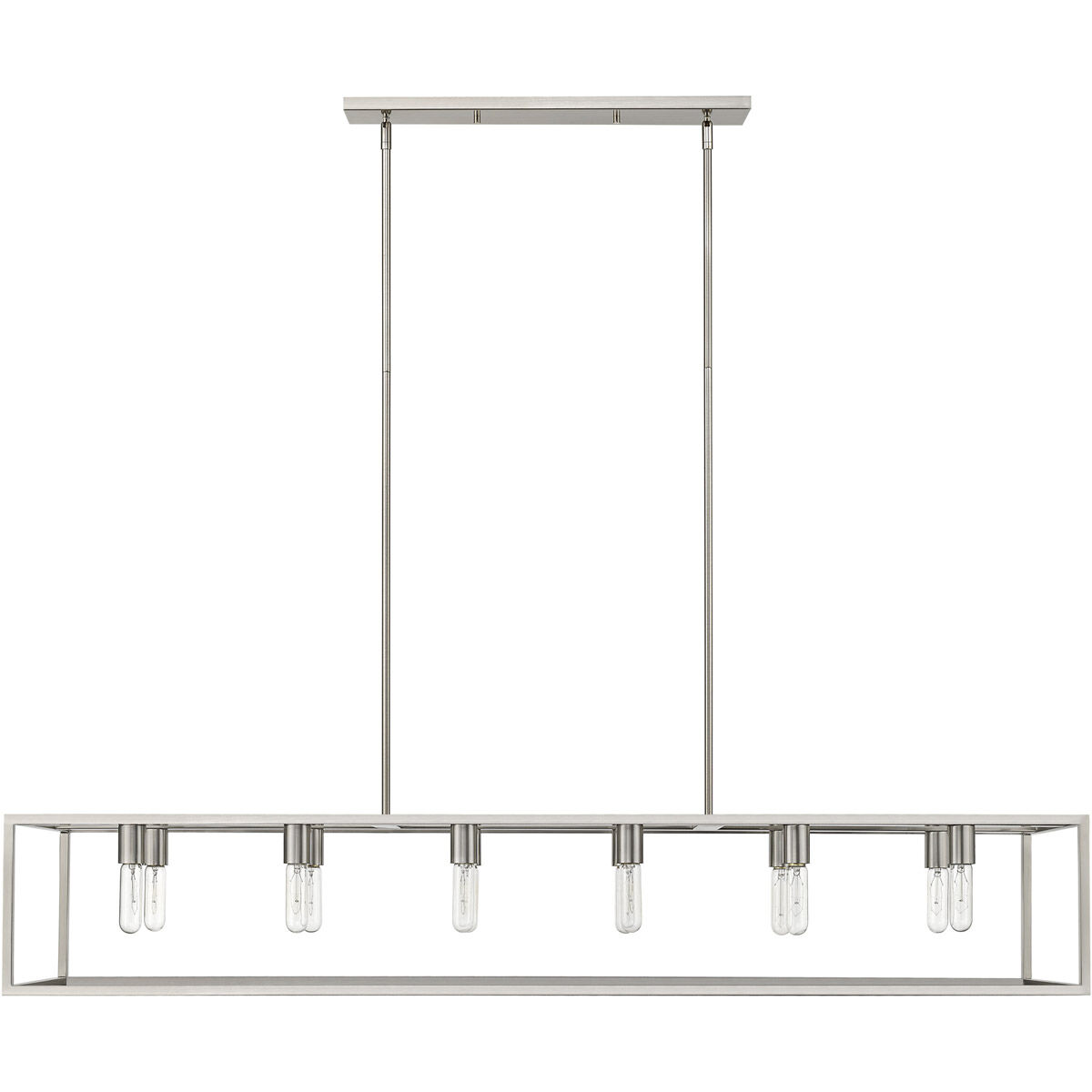 Cobar 12 Light 60 inch Satin Nickel Island Pendant Ceiling Light