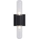 Cyla 2 Light 5.12 inch Matte Black Wall Sconce Wall Light