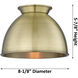 Adirondack 1 Light 8.13 inch Antique Brass Mini Pendant Ceiling Light