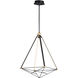 Spire LED 26.75 inch Black and Gold Single Pendant Ceiling Light