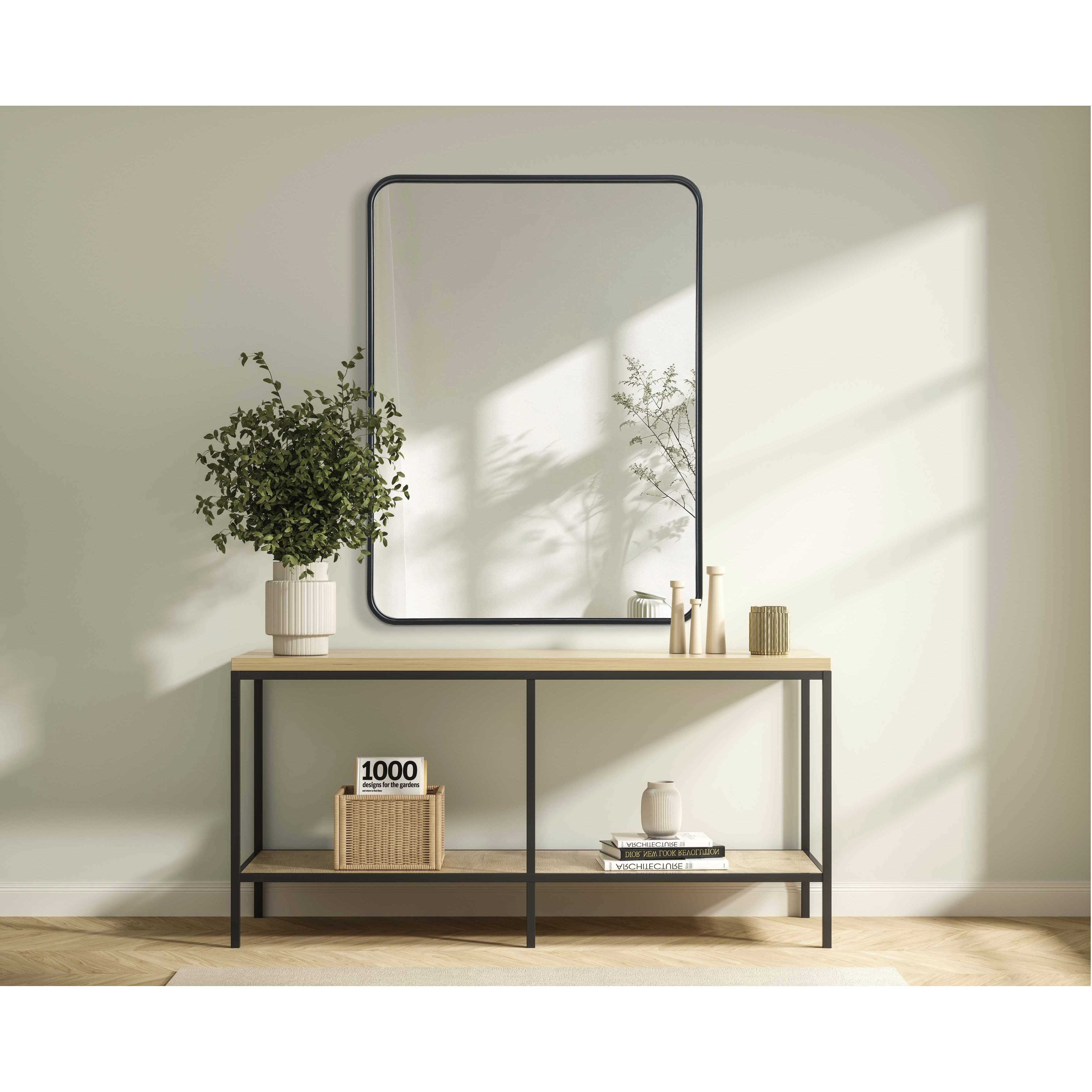 Remy 32 X 24 inch Black Mirror