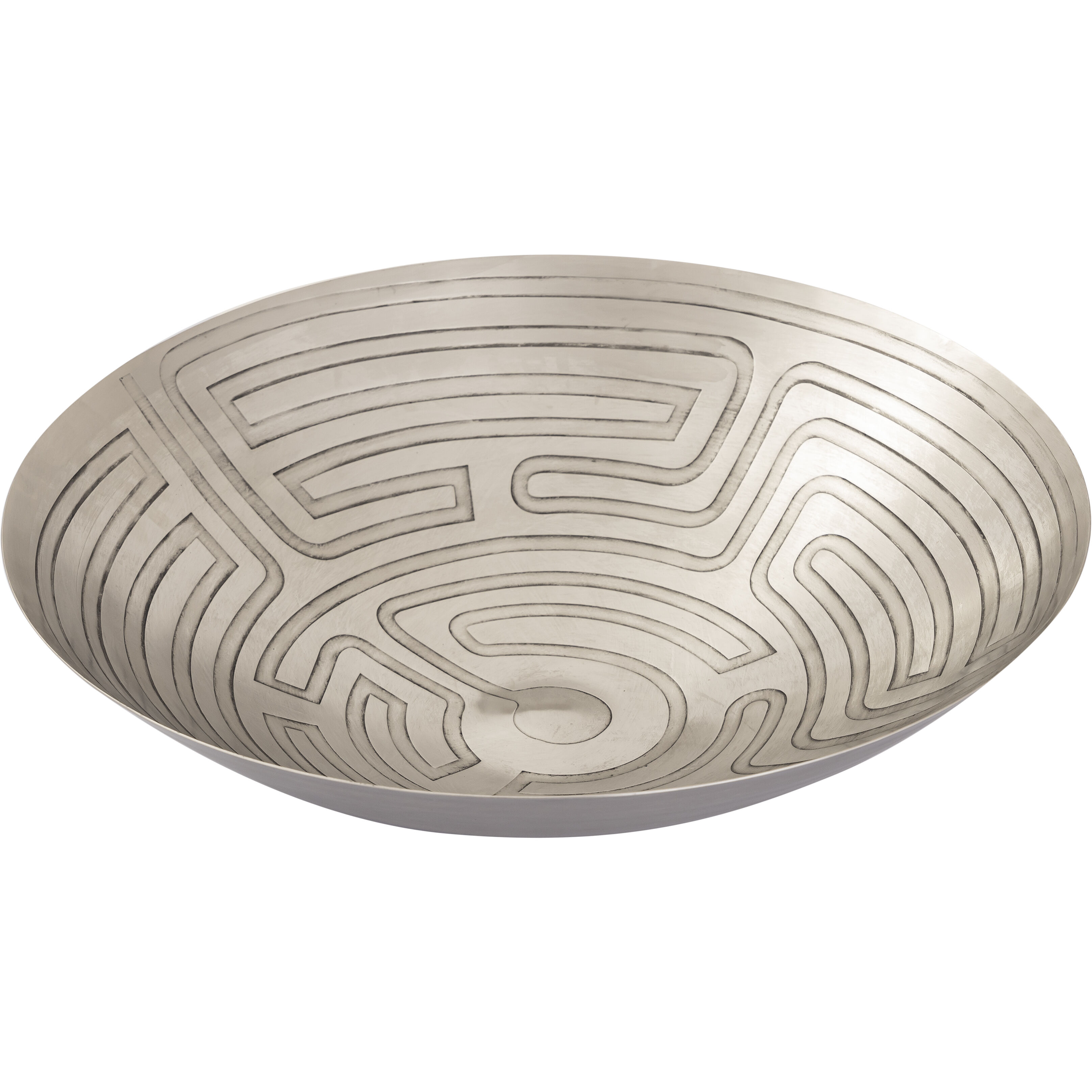 Maze Etched 19 X 5 inch Centerpiece Bowl