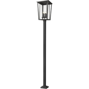 Seoul 4 Light 124.5 inch Black Outdoor Post Mounted Fixture