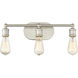 Industrial 3 Light 18.5 inch Brushed Nickel Bathroom Vanity Light Wall Light