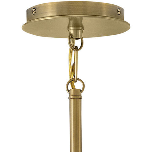 Lewis LED 29 inch Heritage Brass Indoor Chandelier Ceiling Light