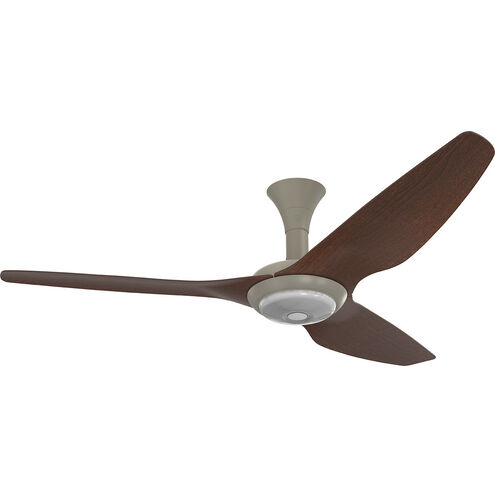 Haiku 60 inch Satin Nickel with Cocoa Wood Grain Blades Outdoor Ceiling Fan