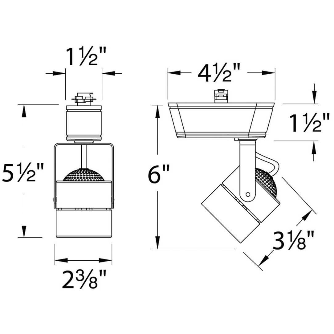 HT-809 1 Light 120 Brushed Nickel L Track Fixture Ceiling Light, WAC Limited
