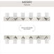Merry 6 Light 48 inch Brushed Nickel Bath Vanity Light Wall Light