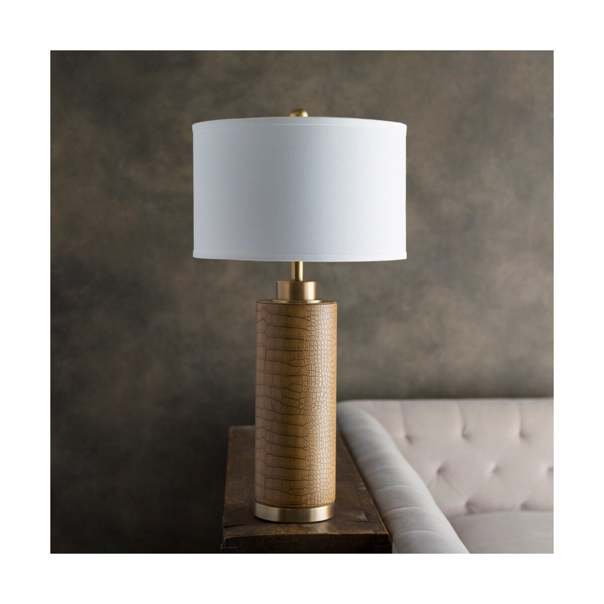 Buchanan 30.5 inch 100 watt Camel Table Lamp Portable Light