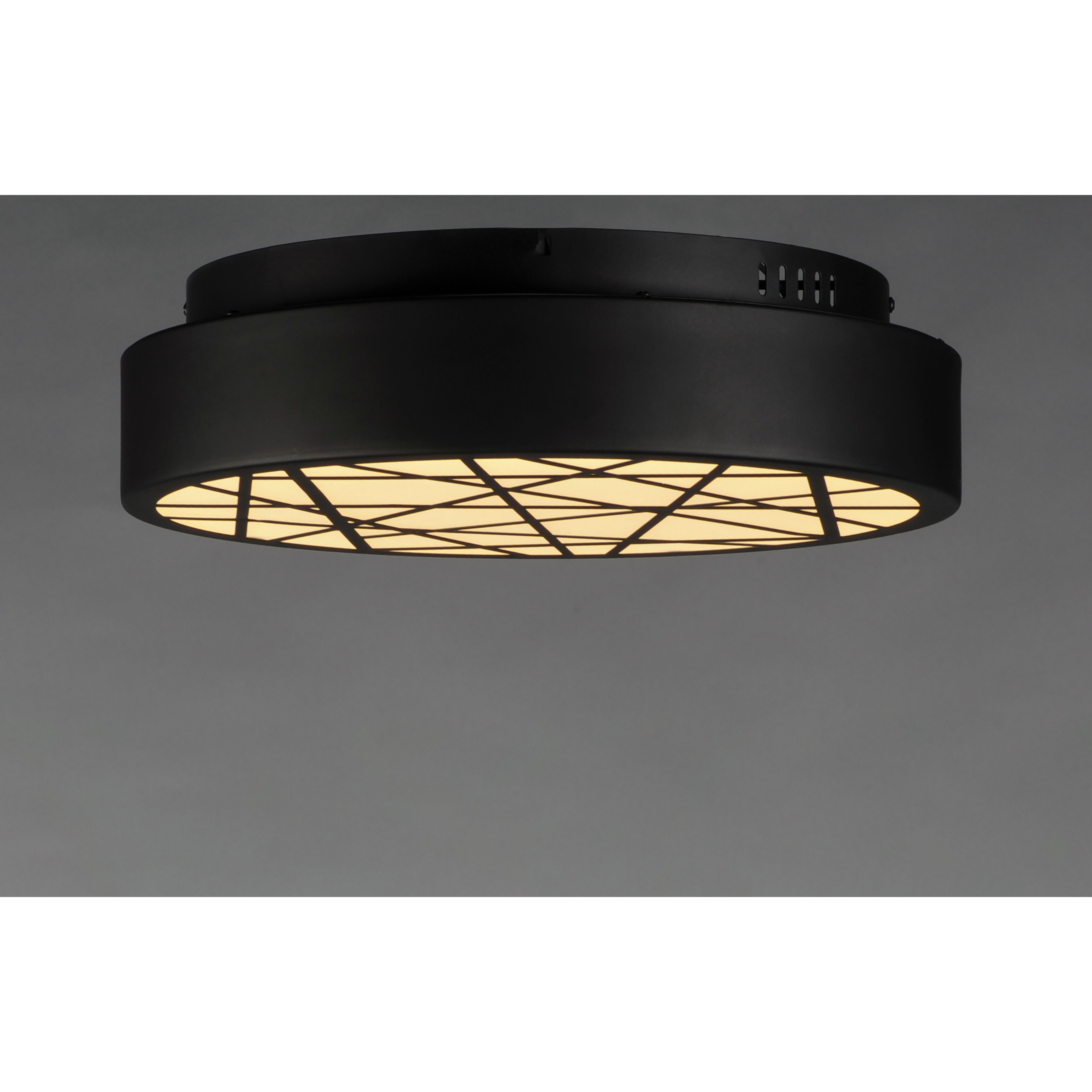Intersect LED 15.75 inch Black Flush Mount Ceiling Light