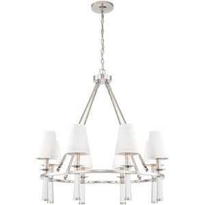 Baxter 8 Light 31.5 inch Polished Nickel Chandelier Ceiling Light