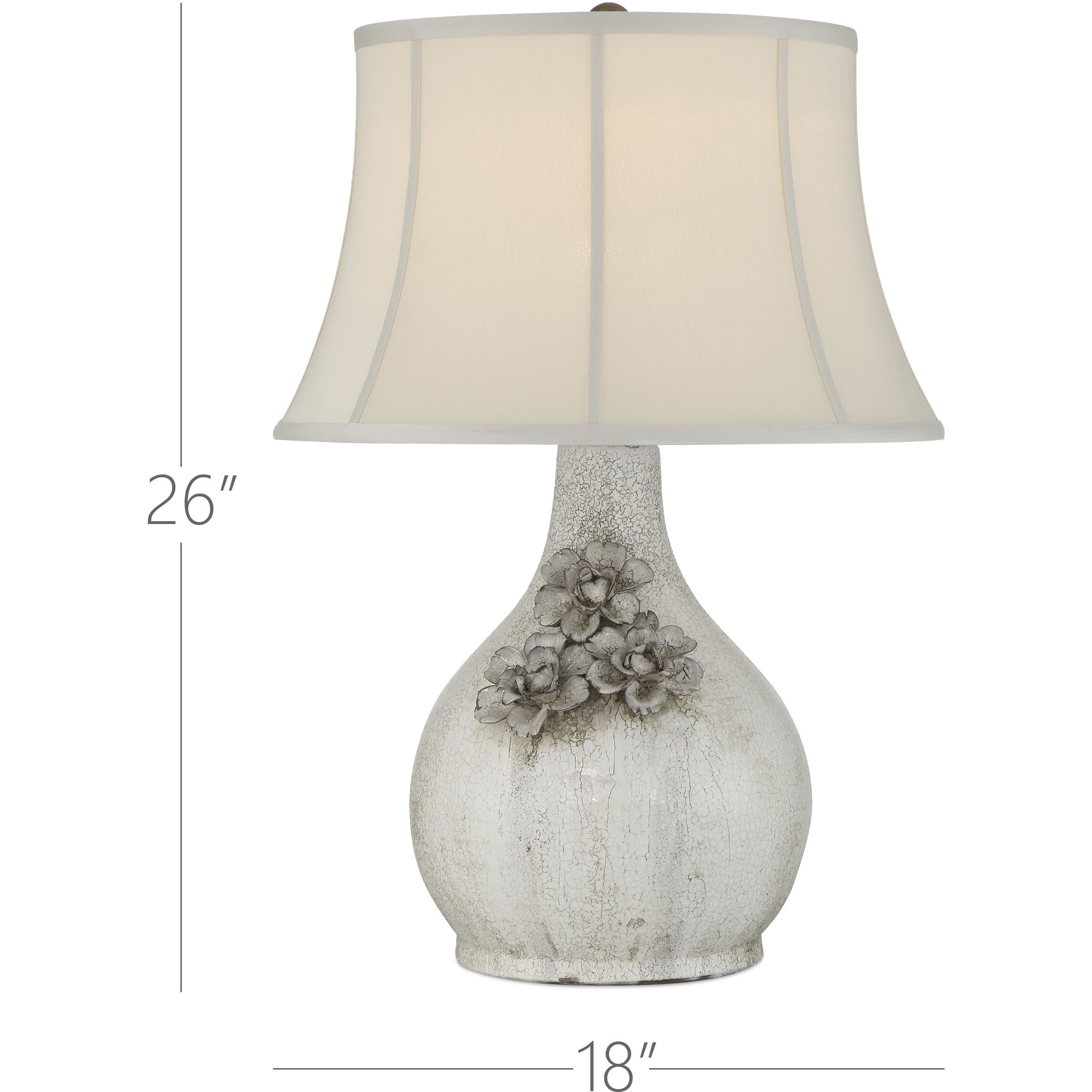 Attar 26 inch 150.00 watt White Table Lamp Portable Light