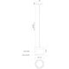Enkel LED 10.25 inch Brushed Nickel Pendant Ceiling Light in Smoked Glass