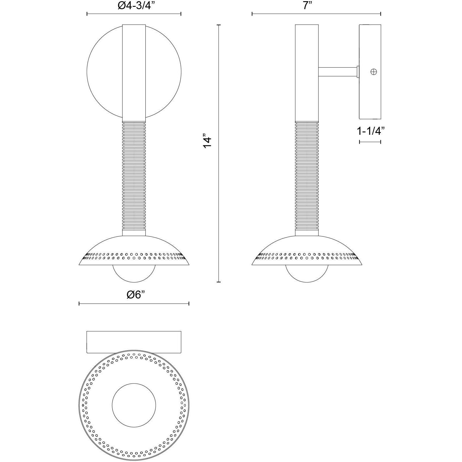 Alora Mood Arden Wall/Vanity Light Wall Light in Brushed Gold