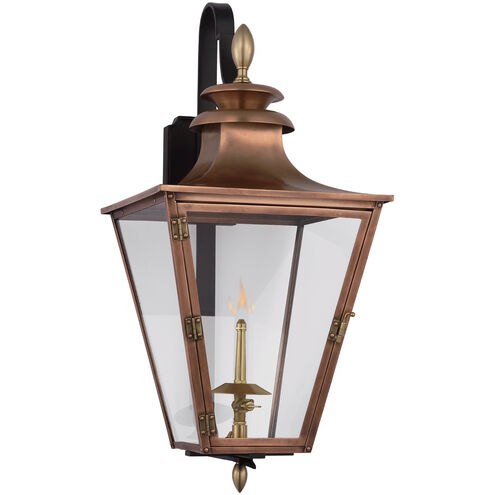 Chapman & Myers Albermarle2 1 Light 24 inch Soft Copper and Brass Outdoor Bracketed Gas Wall Lantern, Small