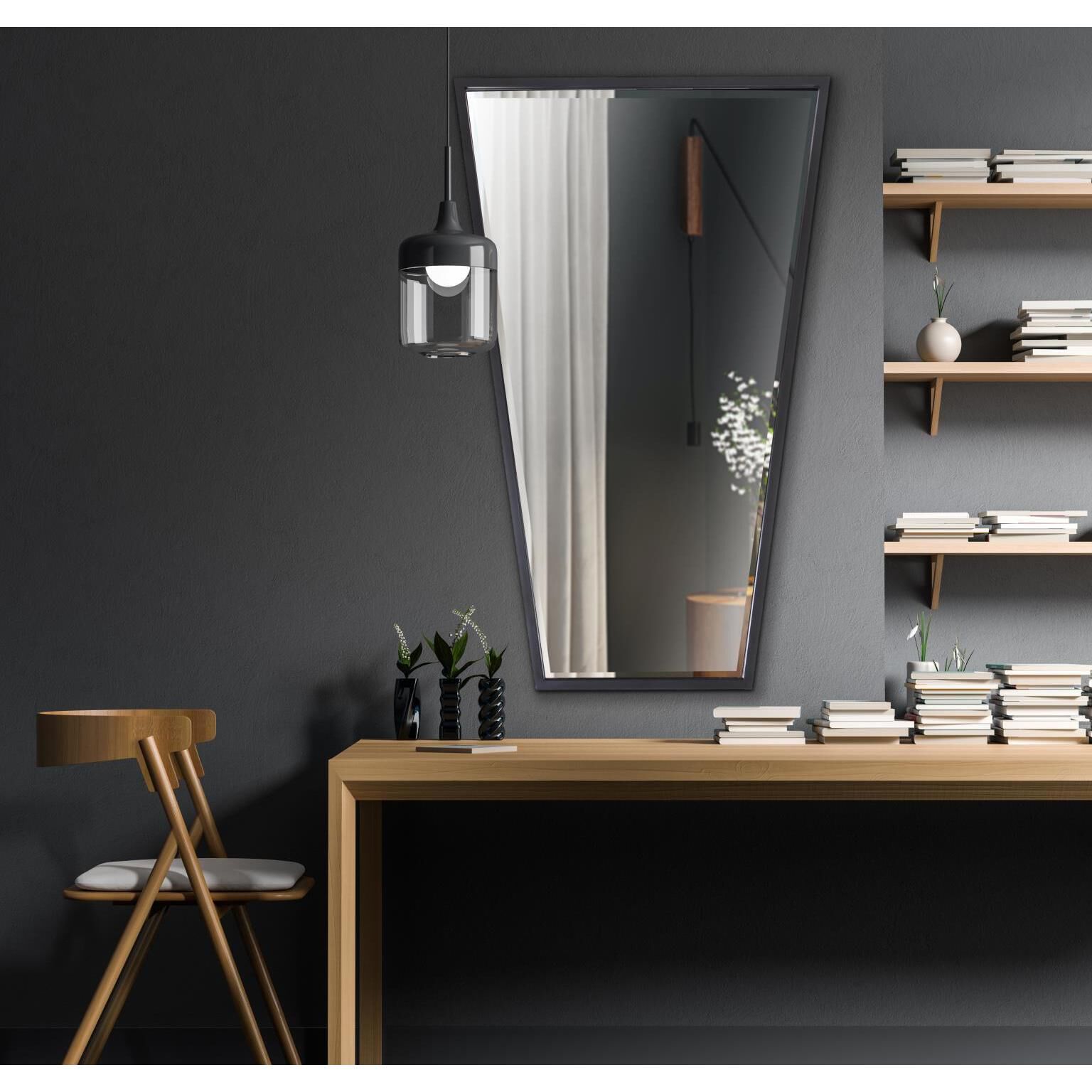 Ezra 47.5 X 30 inch Black Mirror