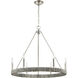 Abaca 6 Light 27 inch Polished Nickel Chandelier Ceiling Light