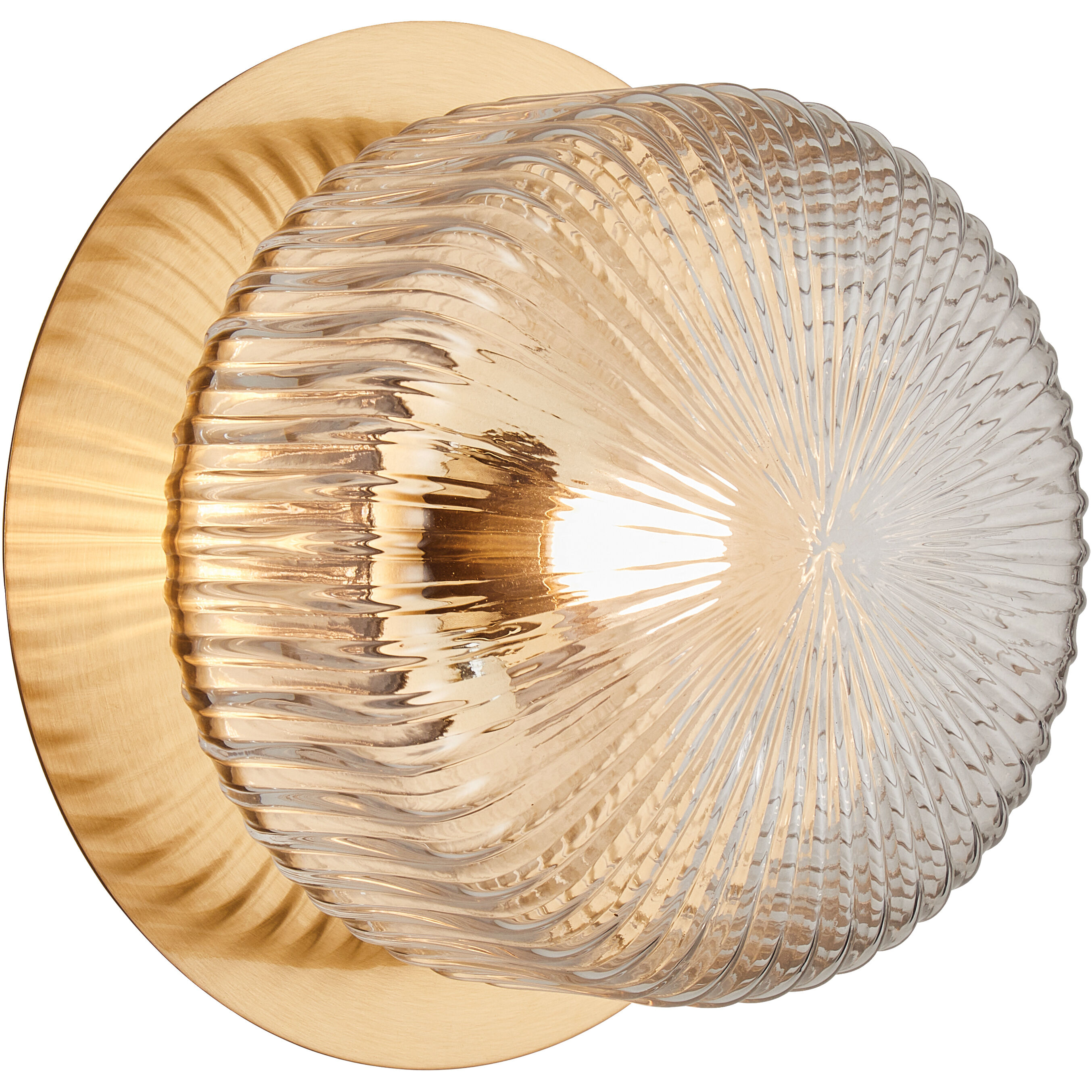 Knobbel LED 7.5 inch Aged Gold Brass Wall Sconce Wall Light in Clear