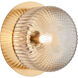 Knobbel LED 7.5 inch Aged Gold Brass Wall Sconce Wall Light in Clear