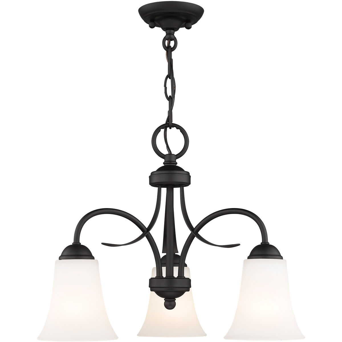 Ridgedale 3 Light 18 inch Black Convertible Dinette Chandelier/Ceiling Mount Ceiling Light