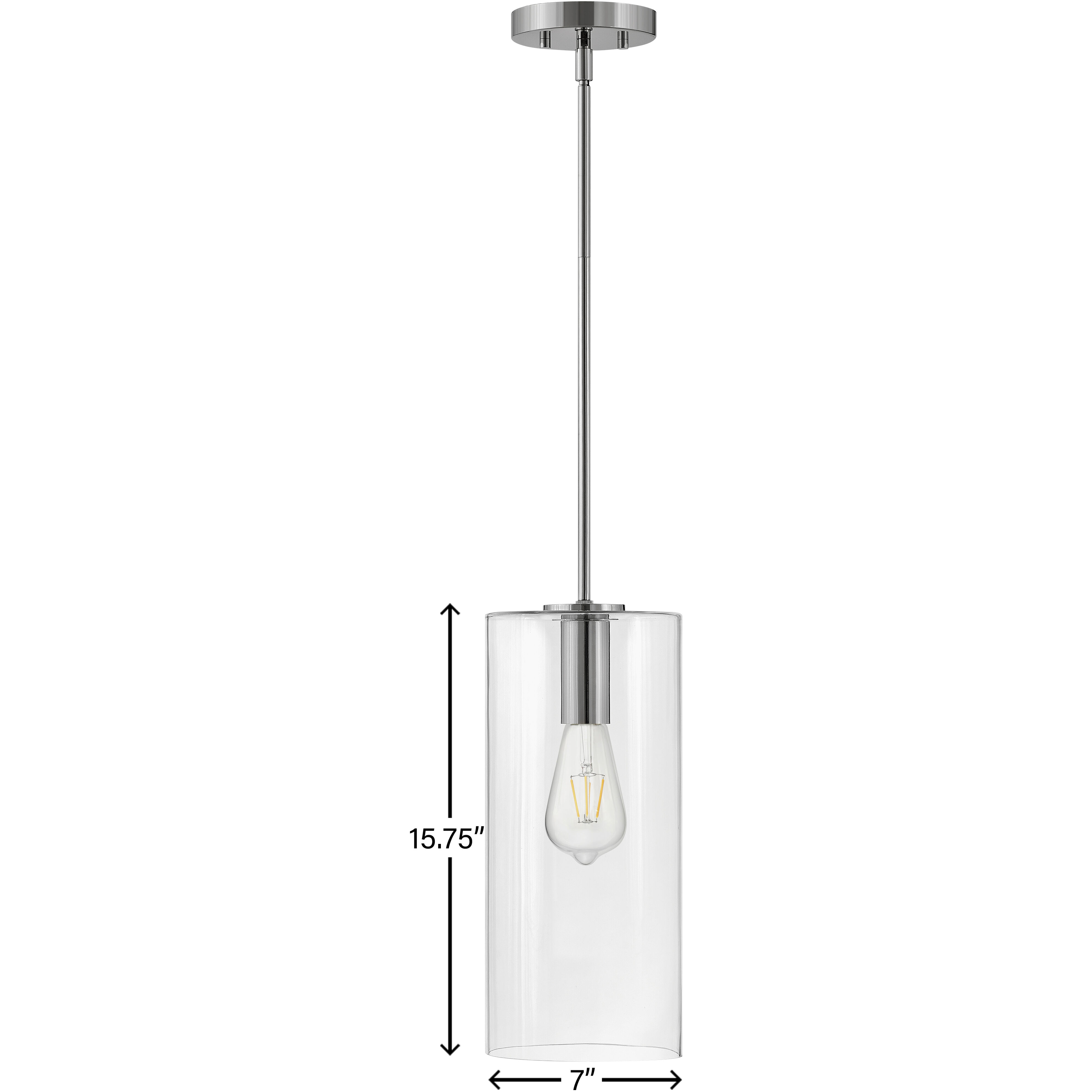 Lane LED 7 inch Polished Nickel Pendant Ceiling Light