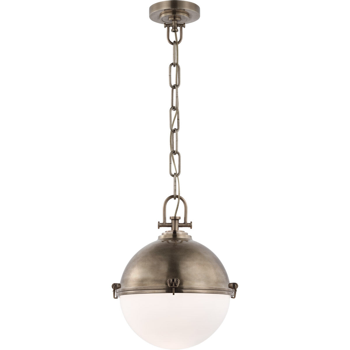 Chapman & Myers Adrian LED 14 inch Antique Nickel Globe Pendant Ceiling Light, Large