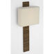 Anne-Marie Barton Fumar Tail Sconce Wall Light in Ridged Tombac