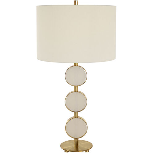 Three Rings 28.5 inch 150.00 watt Brushed Brass Table Lamp Portable Light