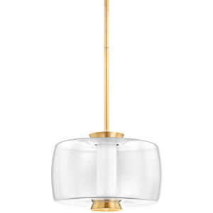 Beau LED 15 inch Aged Brass Pendant Ceiling Light