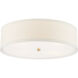 kate spade new york Walker 4 Light 24 inch Gild Flush Mount Ceiling Light in Cream Linen, Large