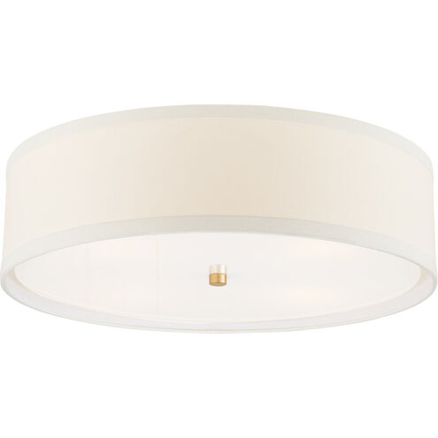 kate spade new york Walker 4 Light 24 inch Gild Flush Mount Ceiling Light in Cream Linen, Large