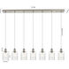 Ballston Hadley 7 Light 48 inch Brushed Satin Nickel Linear Pendant Ceiling Light