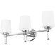 Henri 3 Light 24 inch Chrome Bathroom Vanity Wall Light