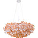 Canada LED 31 inch White & Orange LED Chandelier Ceiling Light