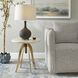 Alice 26 X 20 inch White Washed Oak and Brass Accent Table