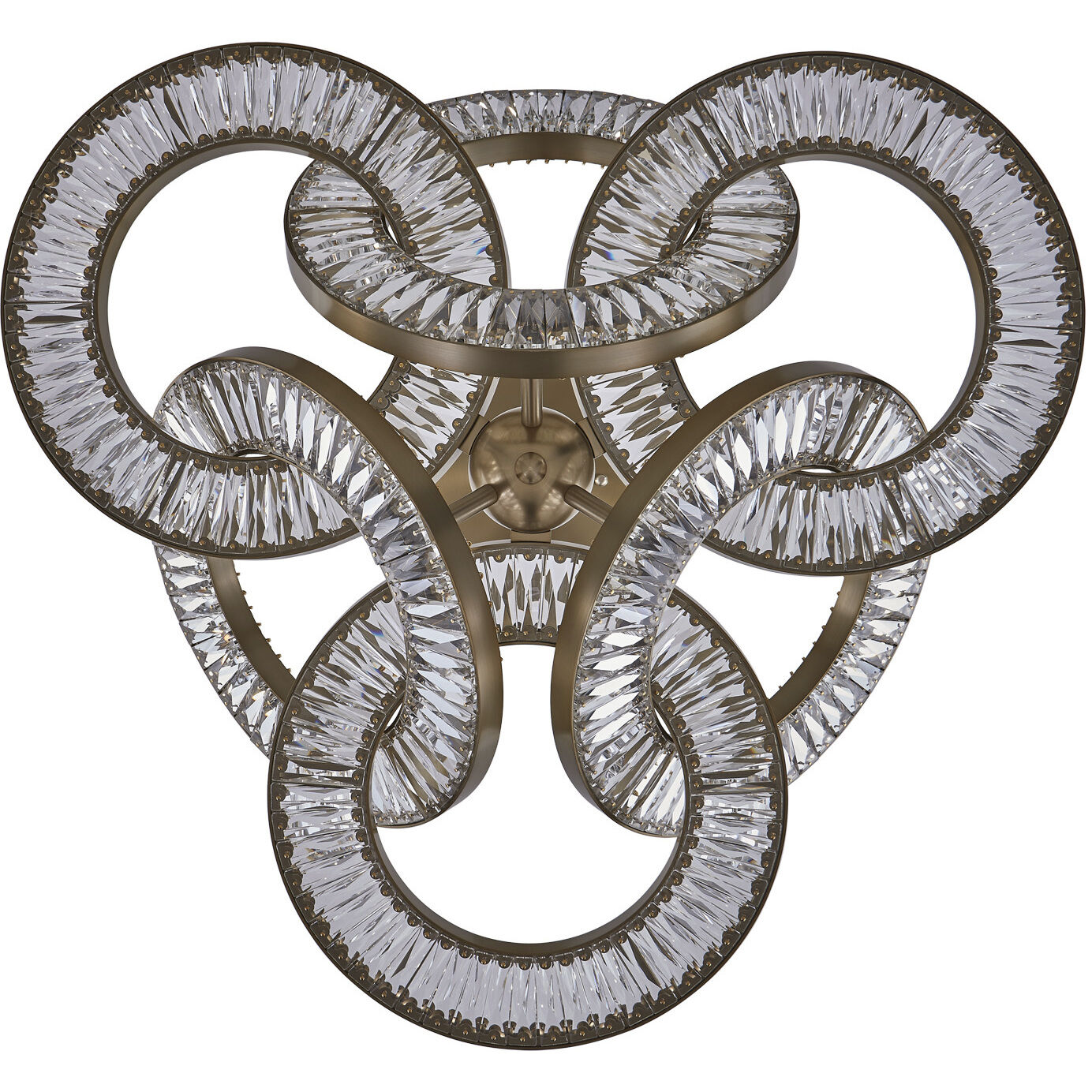 Rotondo 29.5 inch Winter Brass Pendant Ceiling Light