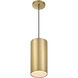 Grid 1 Light 6 inch Soft Rass Pendant Ceiling Light in Soft Brass