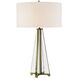 Lamont 30 inch 75 watt Clear and Brass Table Lamp Portable Light, Lillian August Collection