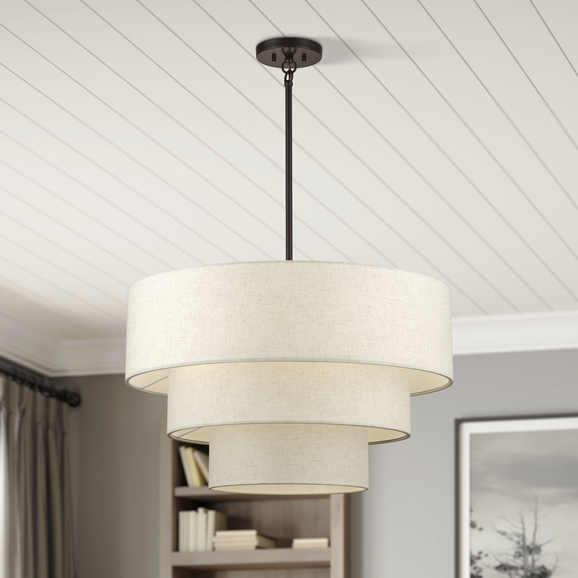 Manorwood 5 Light 28 inch English Bronze Pendant Chandelier Ceiling Light, Medium