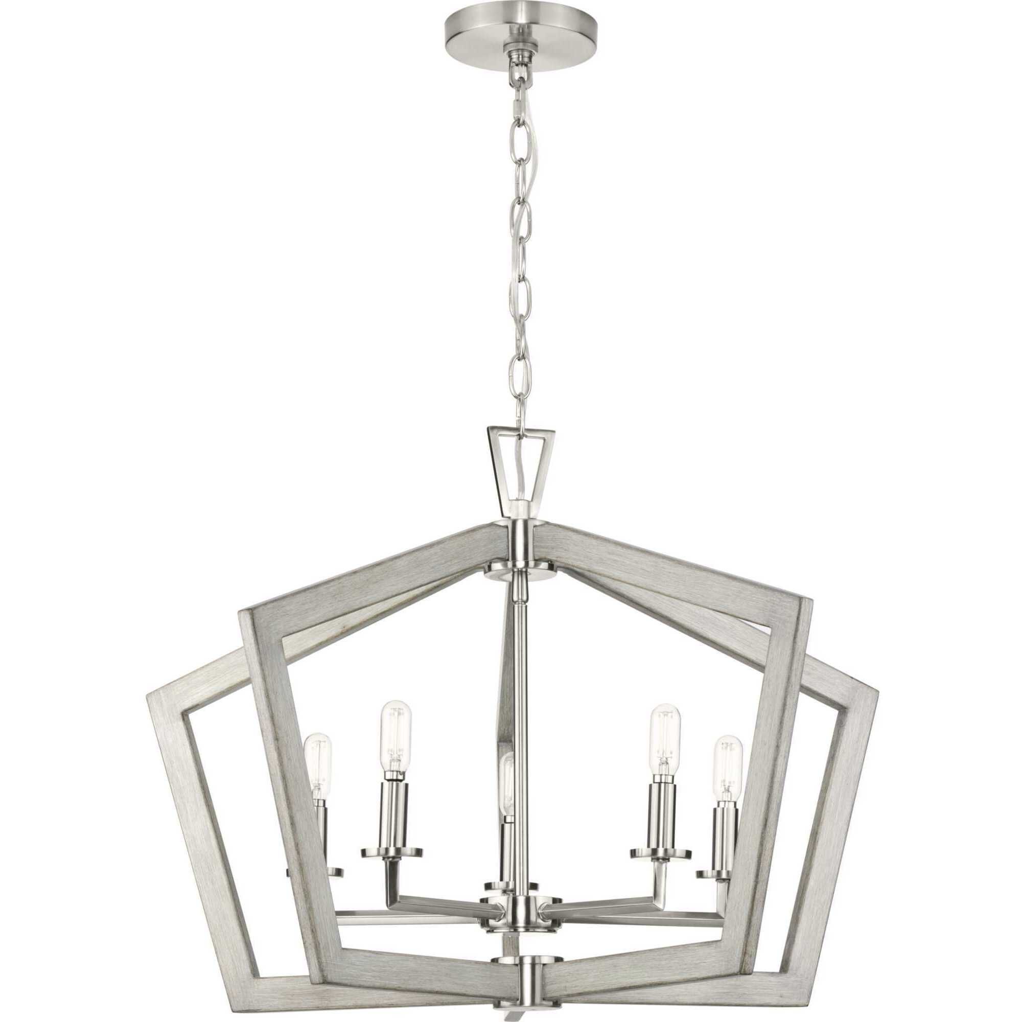 Galloway 5 Light 28 inch Brushed Nickel Pendant Ceiling Light